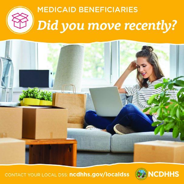 Social media graphic Did you move recently English square format