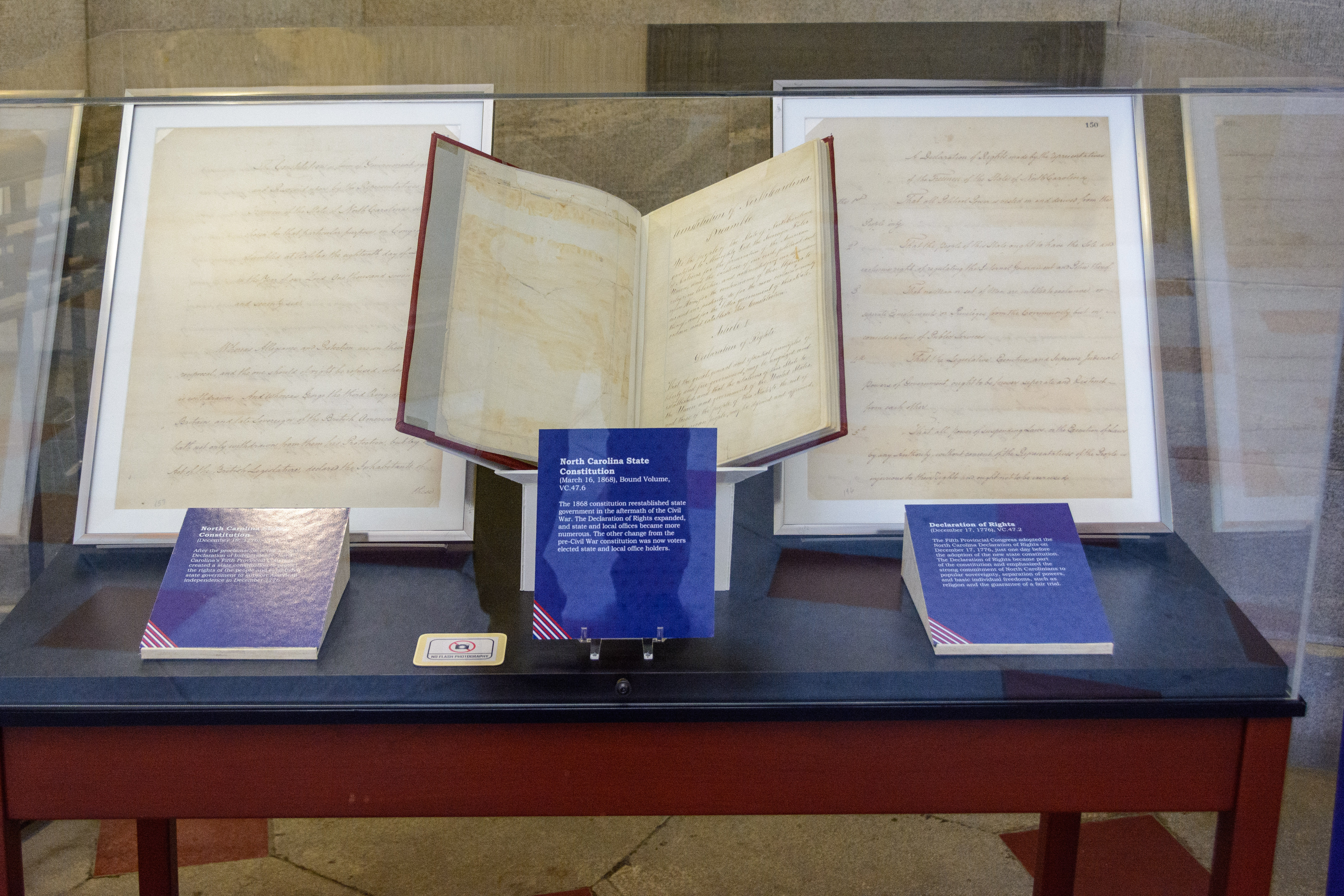 The "To Preserve the Blessing of Liberty" One Day Wonder, on display at the State Capital.