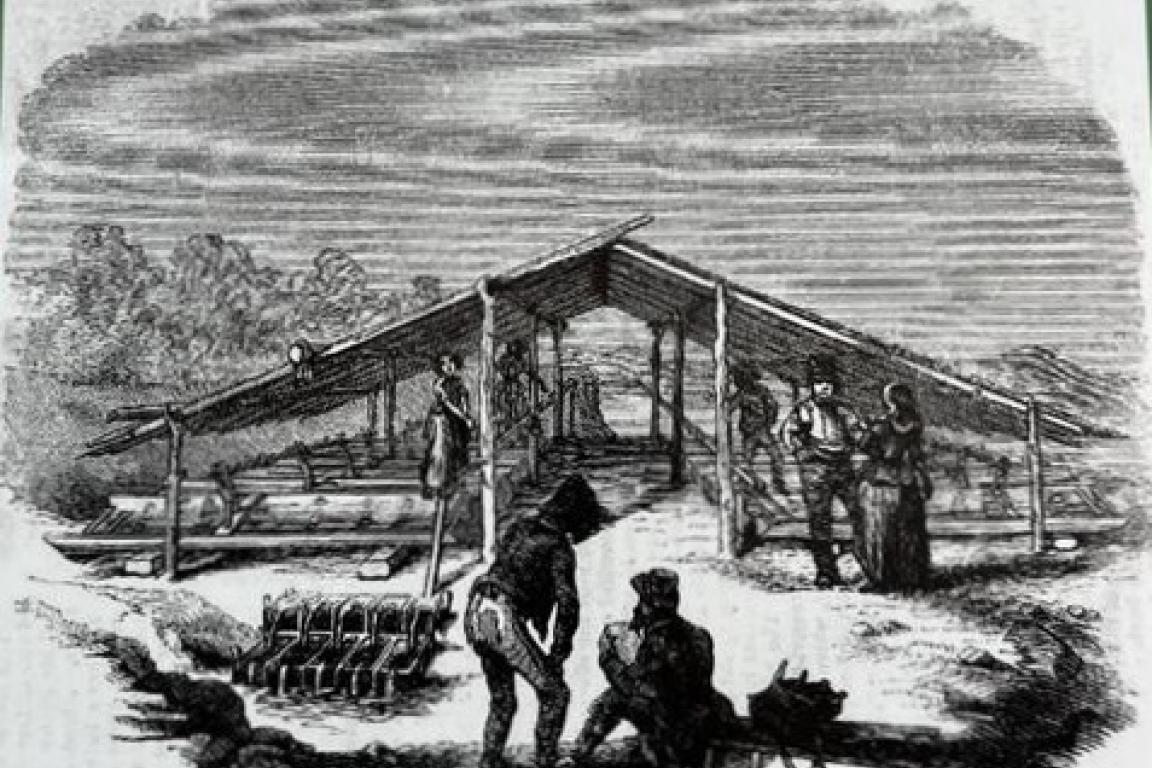 Miners working during Carolina Gold Rush