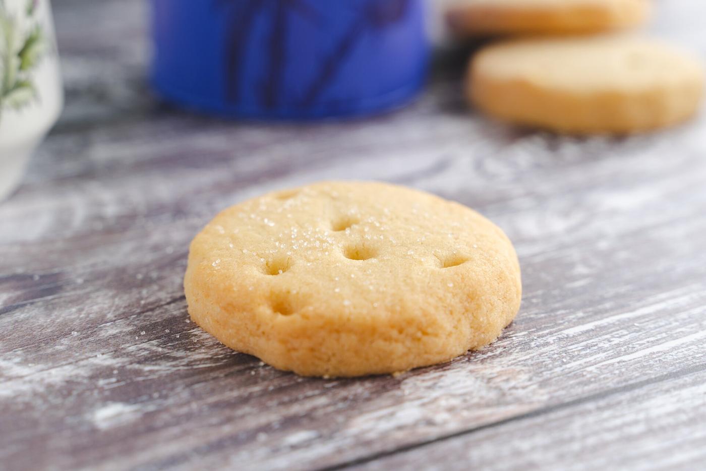 Shortbread cookie on table