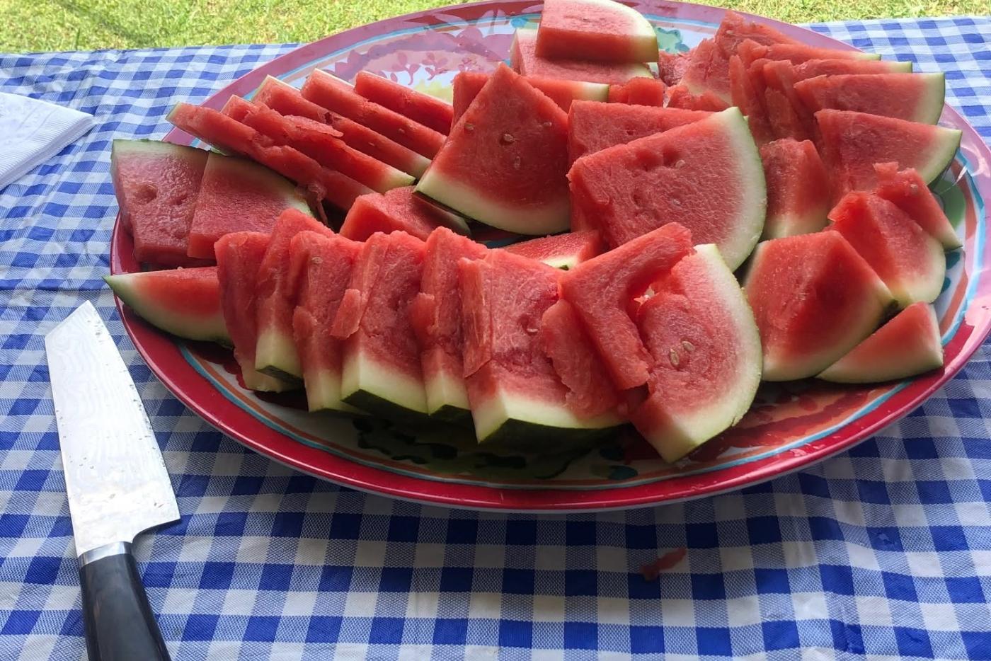 Platter of watermelon