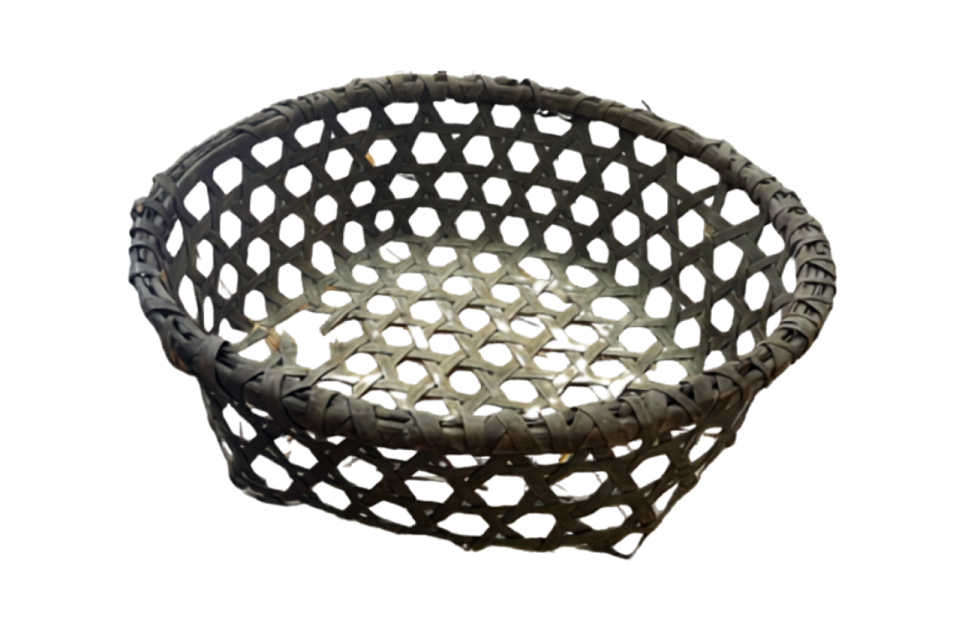 Woven wooden basket