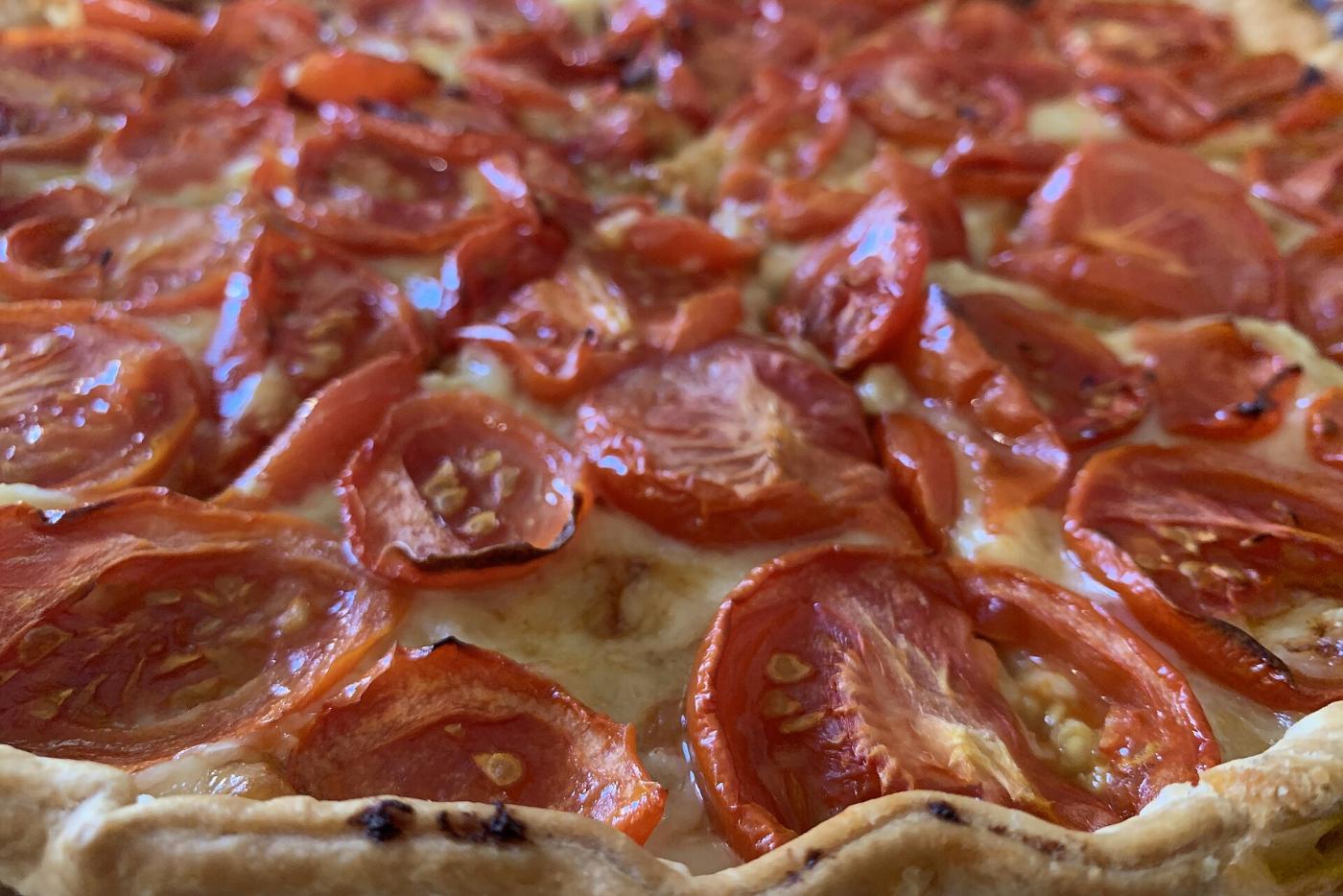 tomato pie close-up