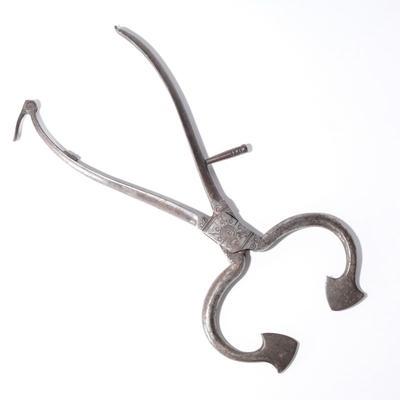 Scissor-like pliers with hooks