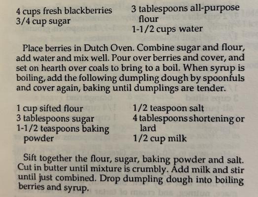 recipe for blackberry dumplin' pie