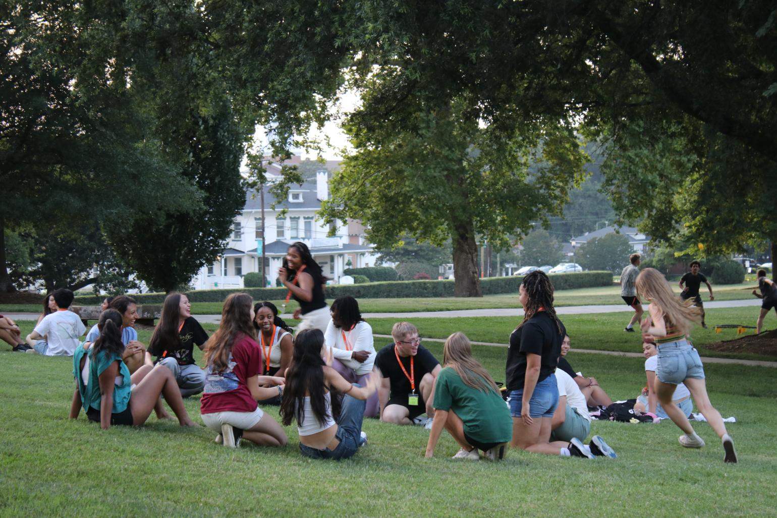 GS students play field games