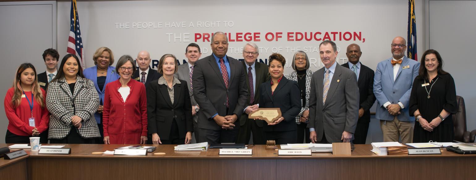 SBE members pose for a group photo.