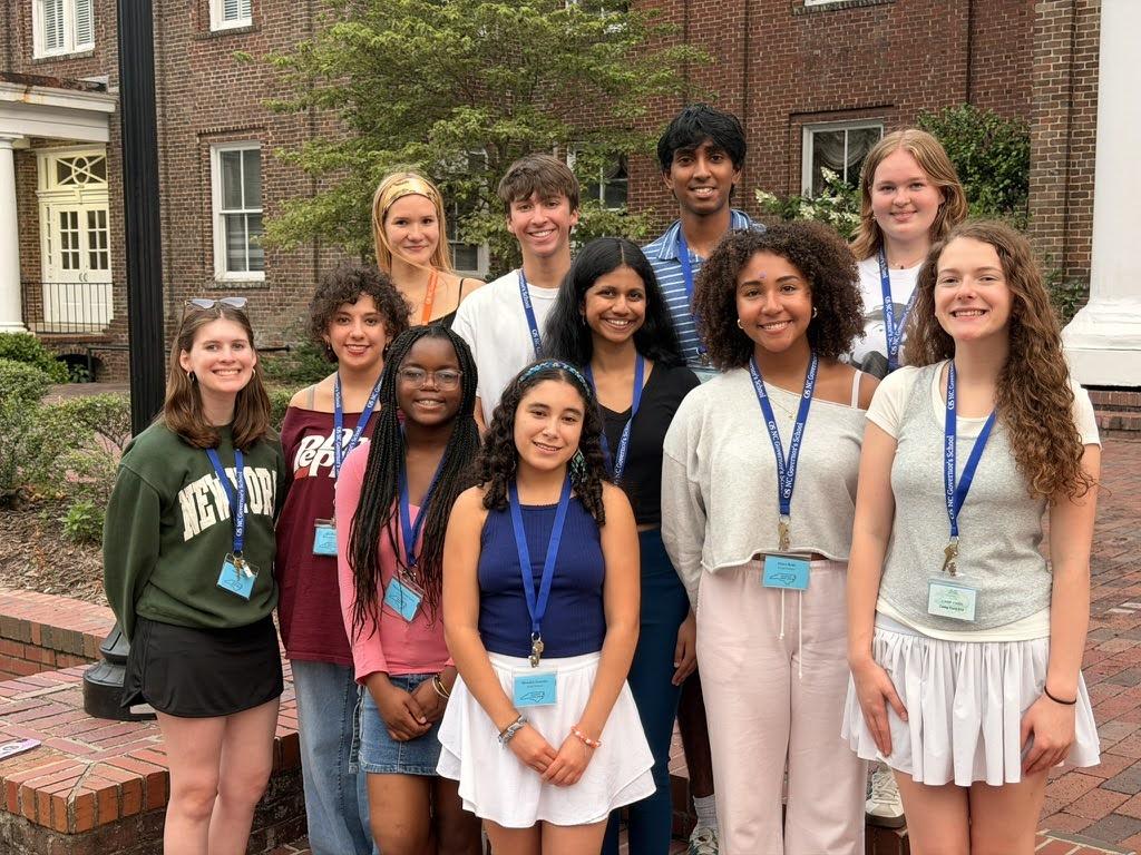 GS students smile for a group photo.