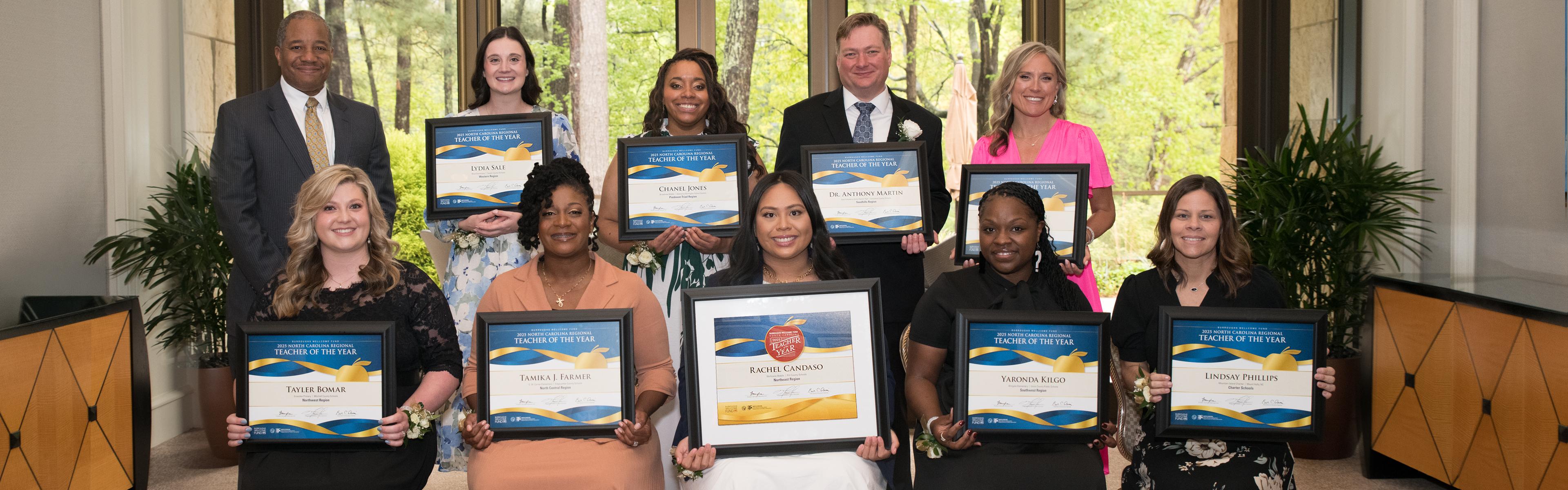 State Superintendent Mo Green with 2025 Burroughs Wellcome Fund North Carolina Teacher of the Year Cohort