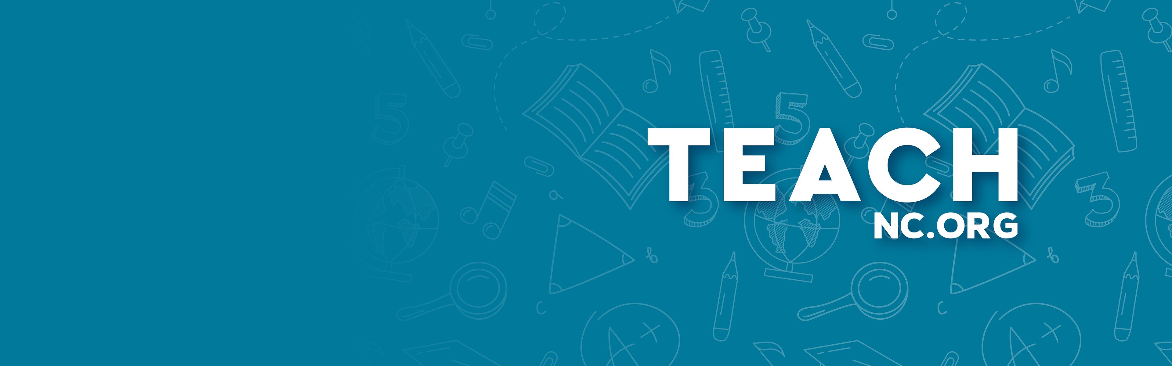 TeachNC Logo on blue background
