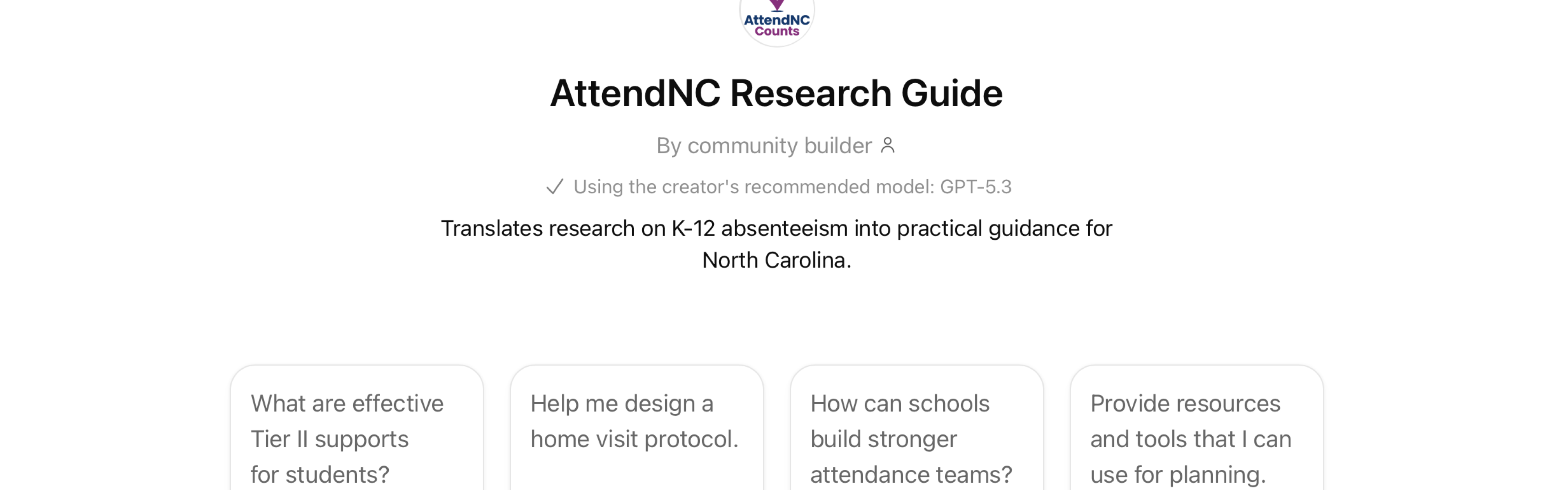ChatGPT AttendNC Research Guide