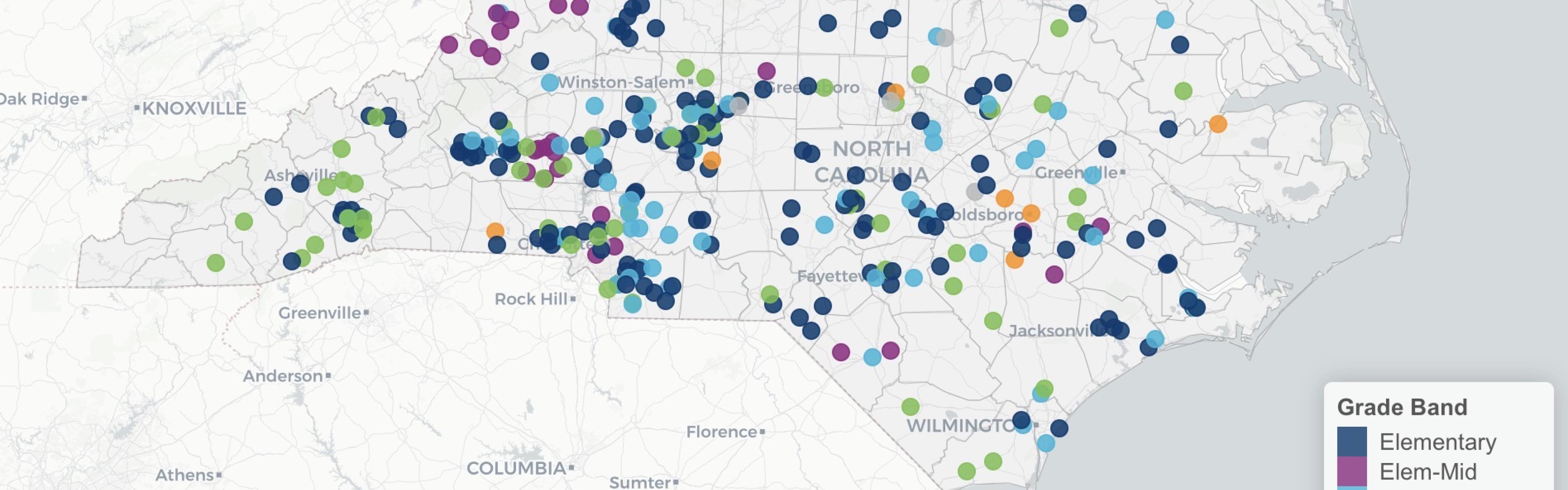 AttendNC bright spots map