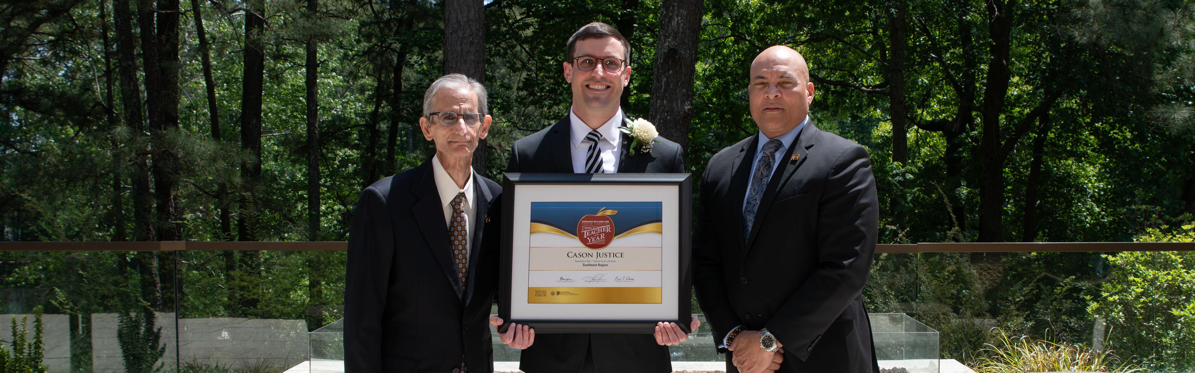 2026 NC Teacher of the Year winner with sponsors