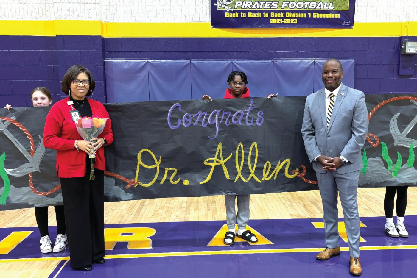Dr. Latreicia Allen is recognized as the Sandhills Region Principal of the Year.