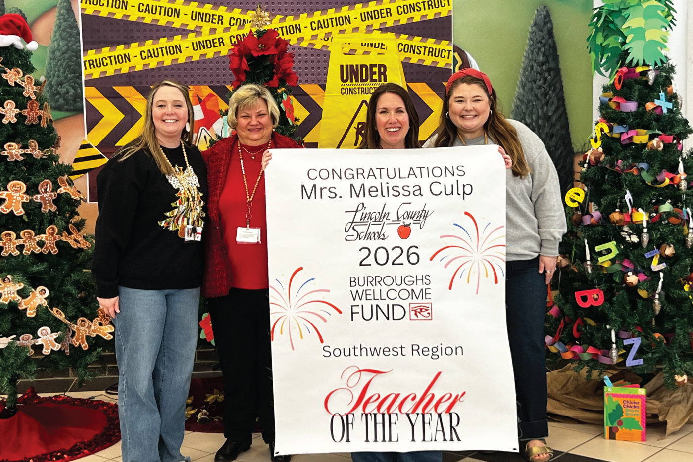 Melissa Hollar Culp is recognized as the Southwest Teacher of the Year.