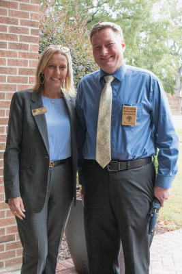 Dr. Laura Bailey, left, and Dr. Anthony Martin pose for a photo during the strategic plan tour.
