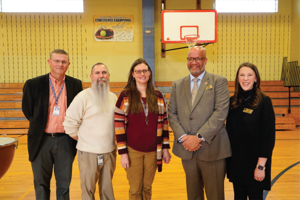 Jennifer McBrayer is recognized as the Western  Region Principal of the Year.