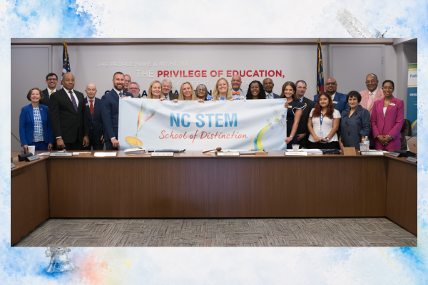 Banner held up at SBE meeting