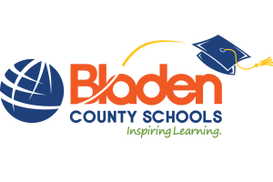 A globe and graduation cap with the words "Bladen County Schools: Inspiring Learning".
