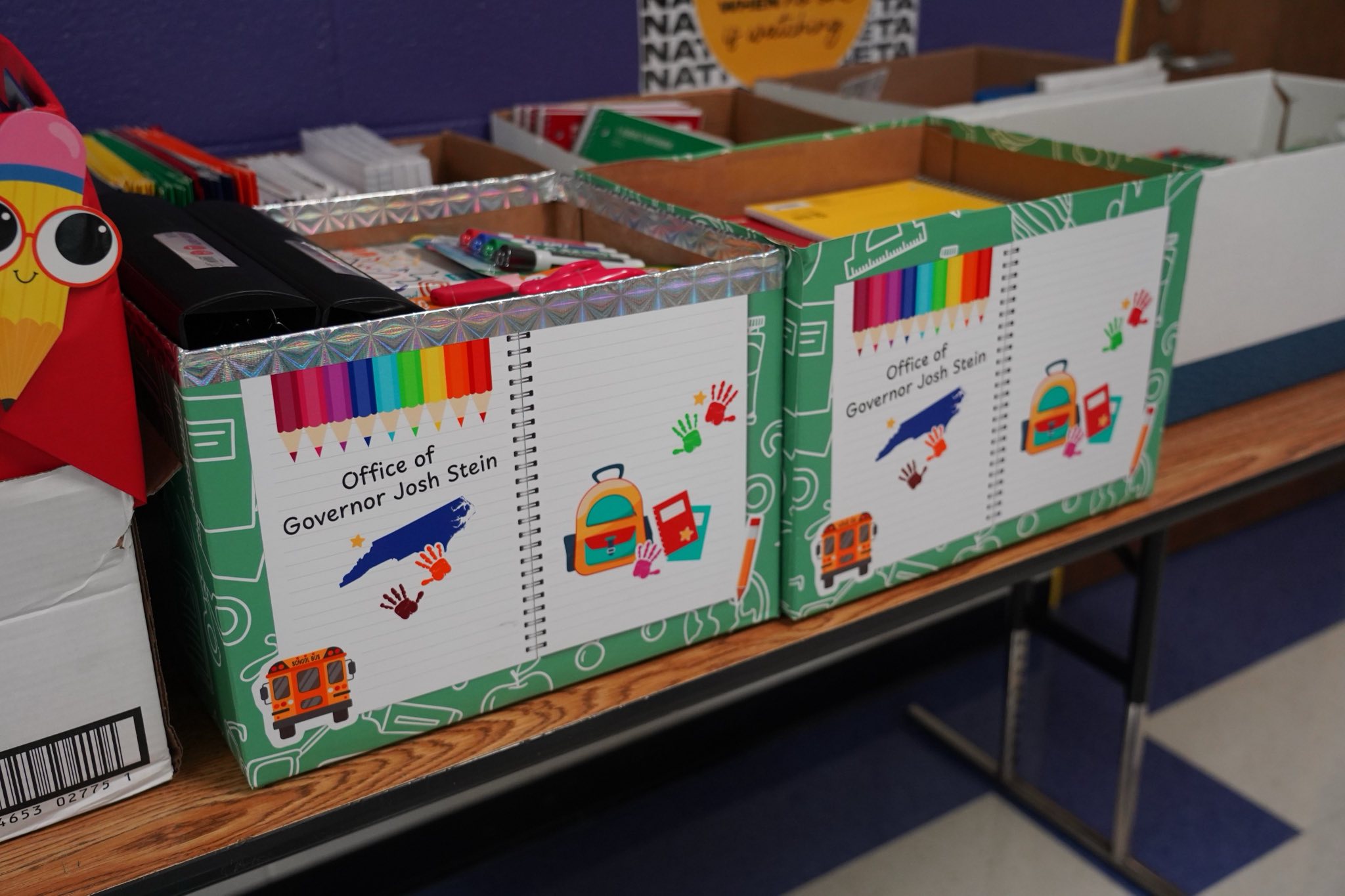 Governor Stein Delivers School Supplies to Edgecombe County Middle School