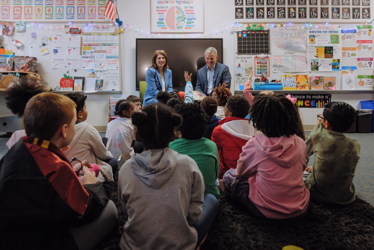 Governor Stein Celebrates Read Across America Day at Green Magnet Elementary School