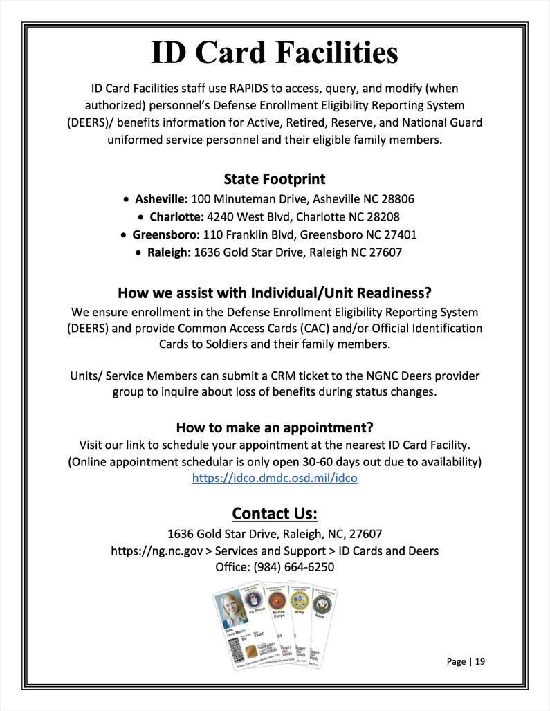 North Carolina National Guard Soldier Support Services Rucksack NCNG