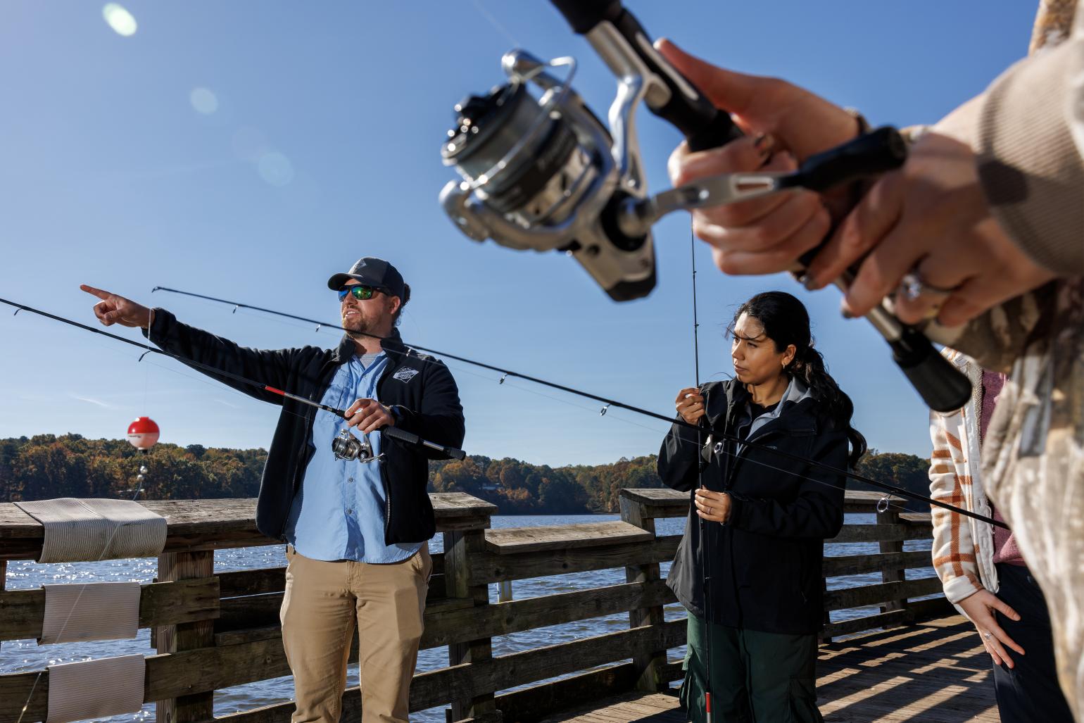 fishing on pier