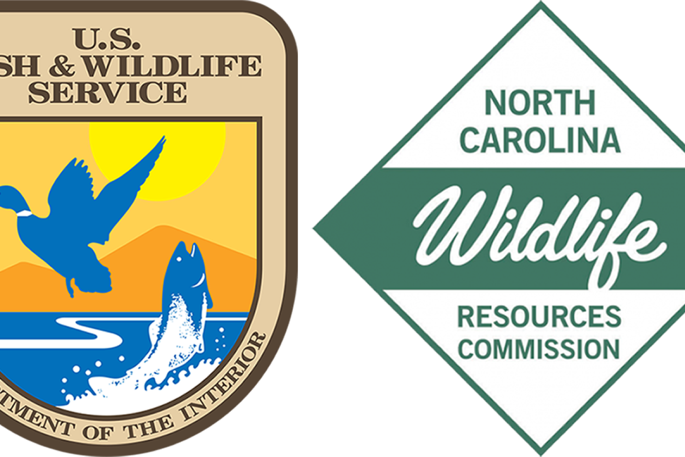 U.S. Fish and Wildlife Service and N.C. Wildlife Resources Commission logos