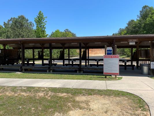 100-yard rifle range with 7 shooting stations