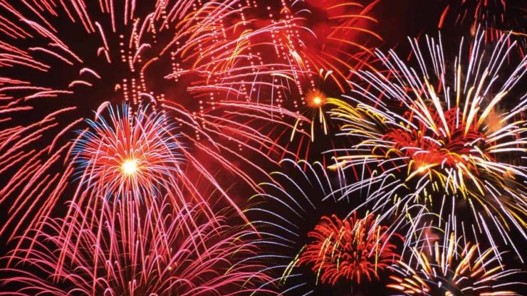 fireworks exploding