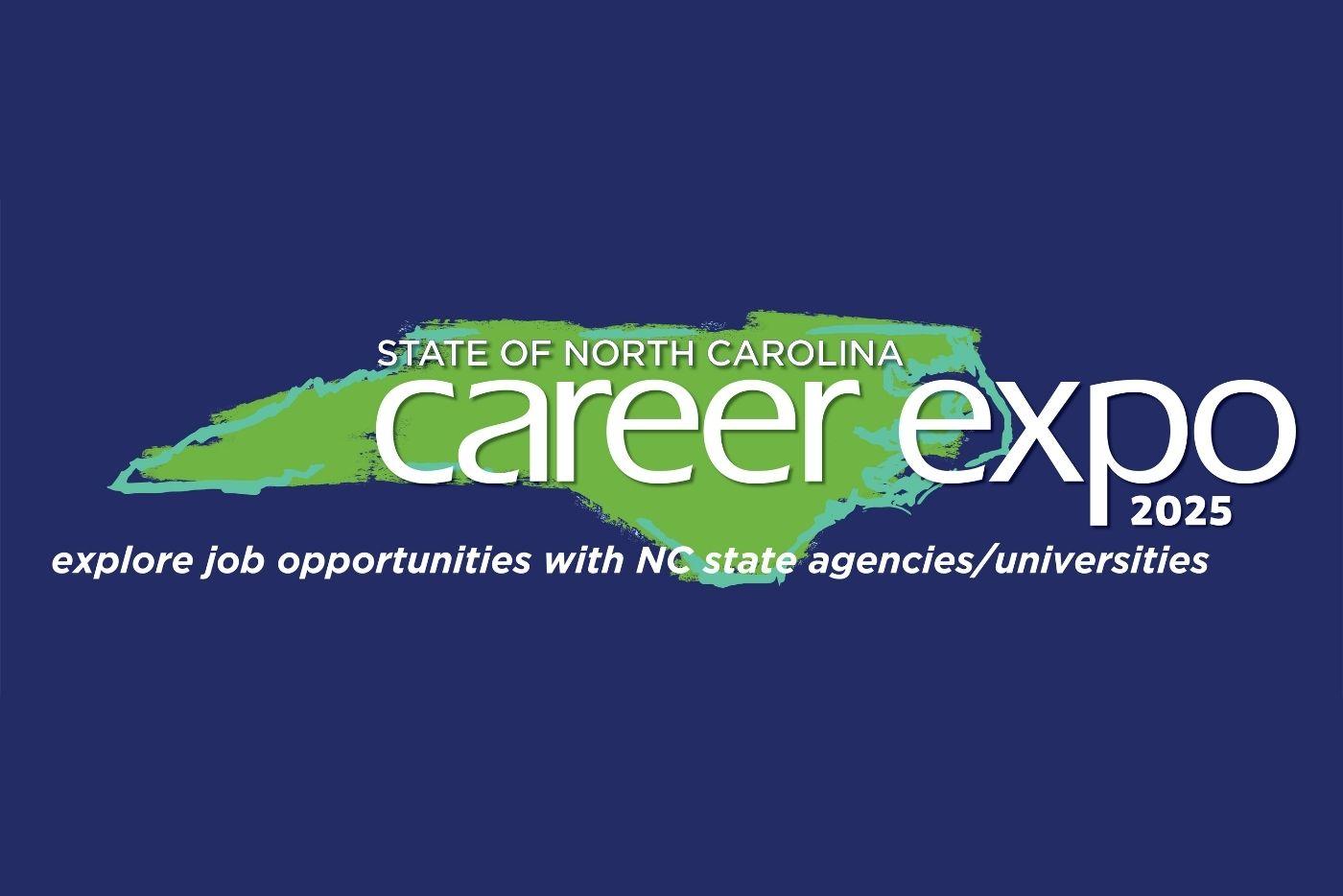 NC Career Expo 2025 logo with state map in background