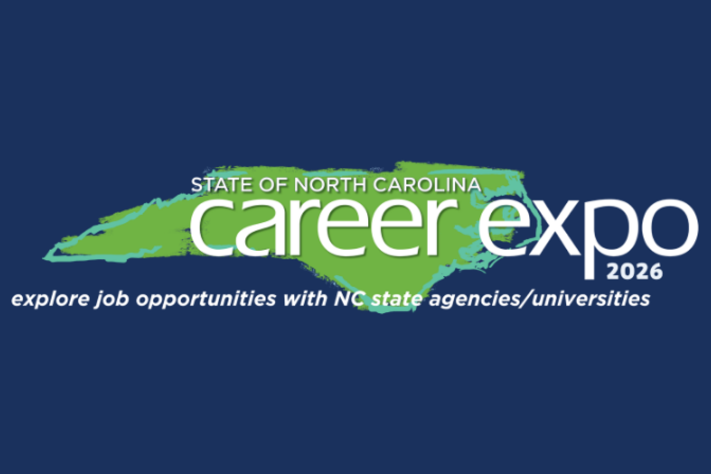 NC Career Expo 2026 logo with state map in background