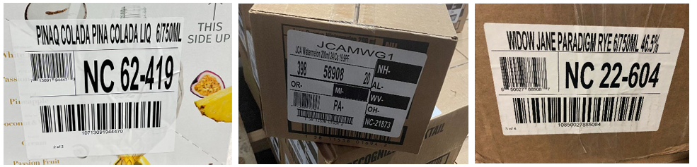 Real life side label examples