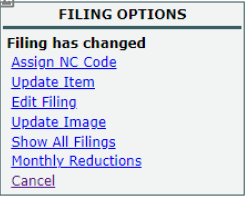 Filing Options in ABC Pricing System