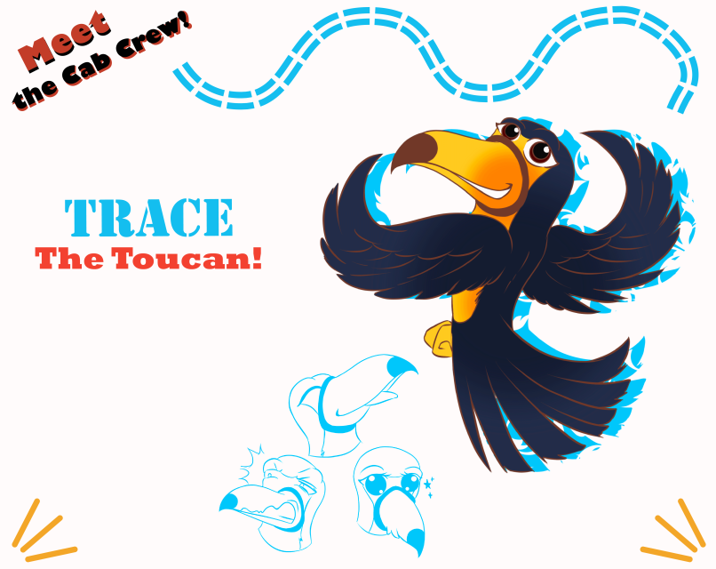 Meet the Cab Crew - Trace the Toucan