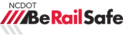 NCDOT Be Rail Safe logo