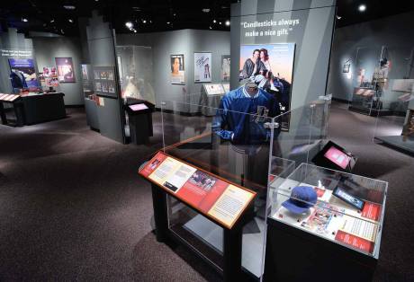 Artifacts from Bull Durham in the N.C. Museum of History's Starring North Carolina! exhibition.