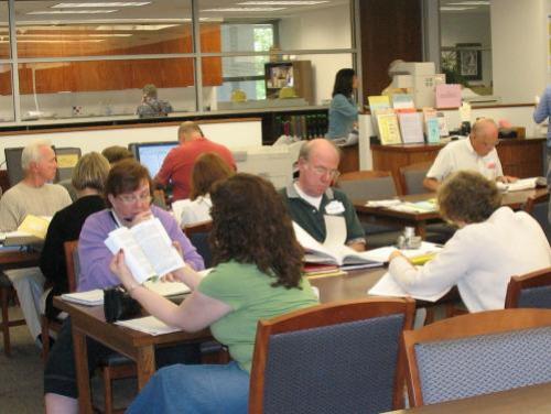 Genealogy Search Room at Government and Heritage Library