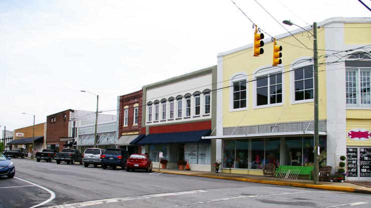 A view of Belhaven's Commercial Historic District in Beaufort County A view of Belhaven's Commercial Historic District in Beaufort County