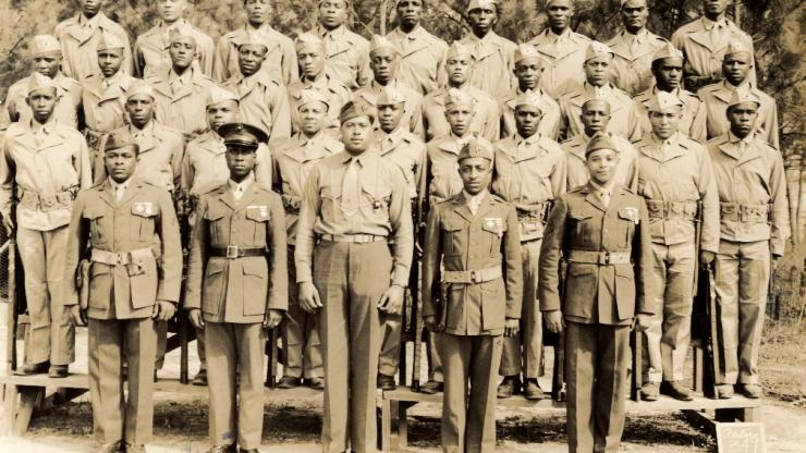 Montford Point Marines. Image from the Southern Historical Collection (link is external) at UNC-Chapel Hill