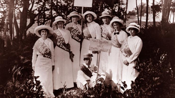 Suffragettes, including Gertrude Weil, far left, circa 1920 Suffragettes, including Gertrude Weil, far left, circa 1920
