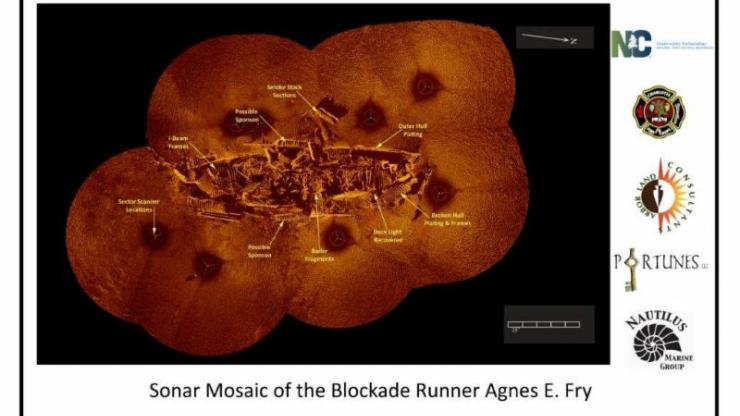 A sonar image of the Agnes E. Fry. A sonar image of the Agnes E. Fry.