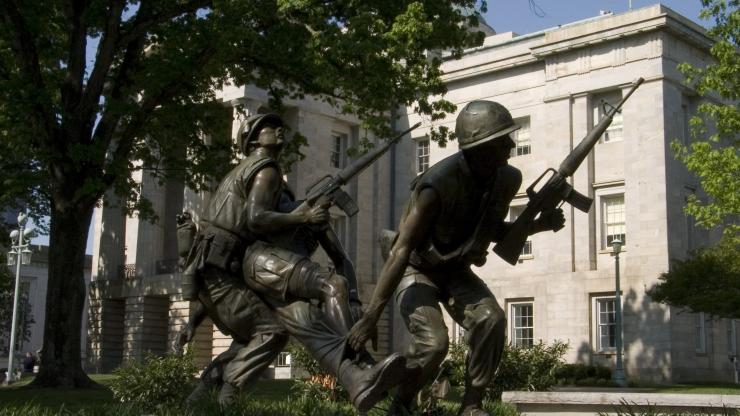 The Vietnam Veterans Memorial on the grounds of the N.C. State Capitol The Vietnam Veterans Memorial on the grounds of the N.C. State Capitol