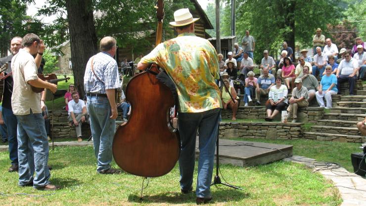 Enjoying Outdoor Music at the Mountain Gateway Museum in Old Fort Enjoying Outdoor Music at the Mountain Gateway Museum in Old Fort