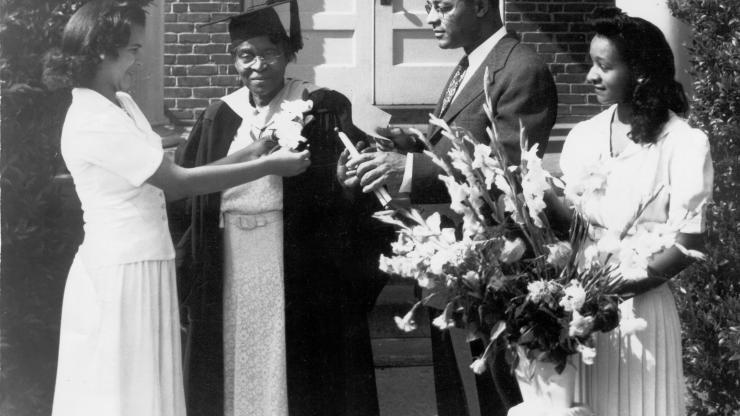 Dr. Charlotte Hawkins Brown receives her Ph.D.