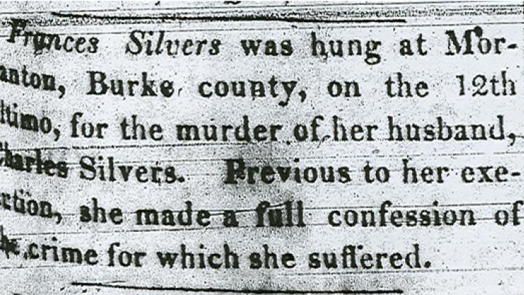 A Newspaper Announcing Silver's Death A Newspaper Announcing Silver's Death