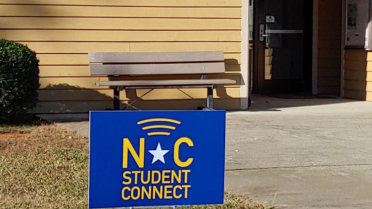 Student Connect sign at Medoc Mountain SP