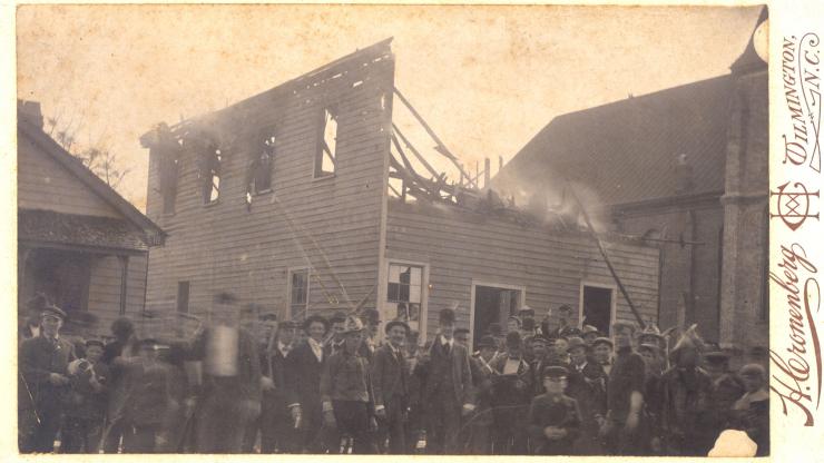 The burned out office of the “Daily Record” in Wilmington