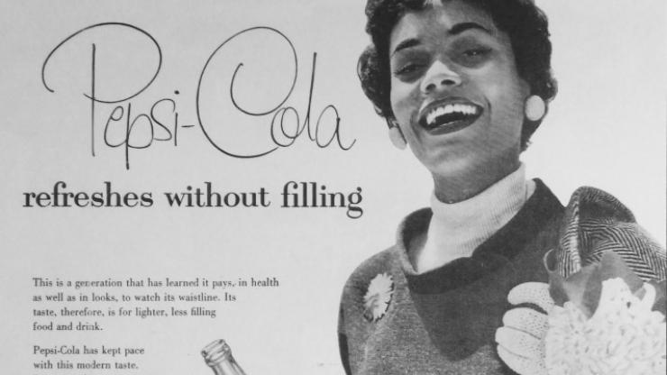 A 1950s ad for Pepsi featuring Levonia Frazier A 1950s ad for Pepsi featuring Levonia Frazier