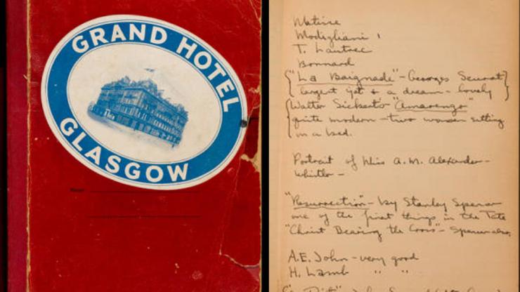 Hobson Pittman’s travel journal describes his impressions of paintings at the Tate Gallery in London